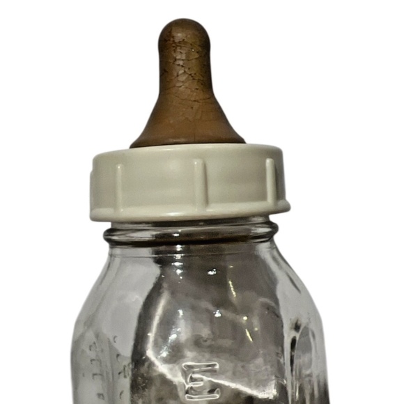 Vintage Evenflo Glass Baby Bottles Pair Mid Century Made In USA - Picture 7 of 10